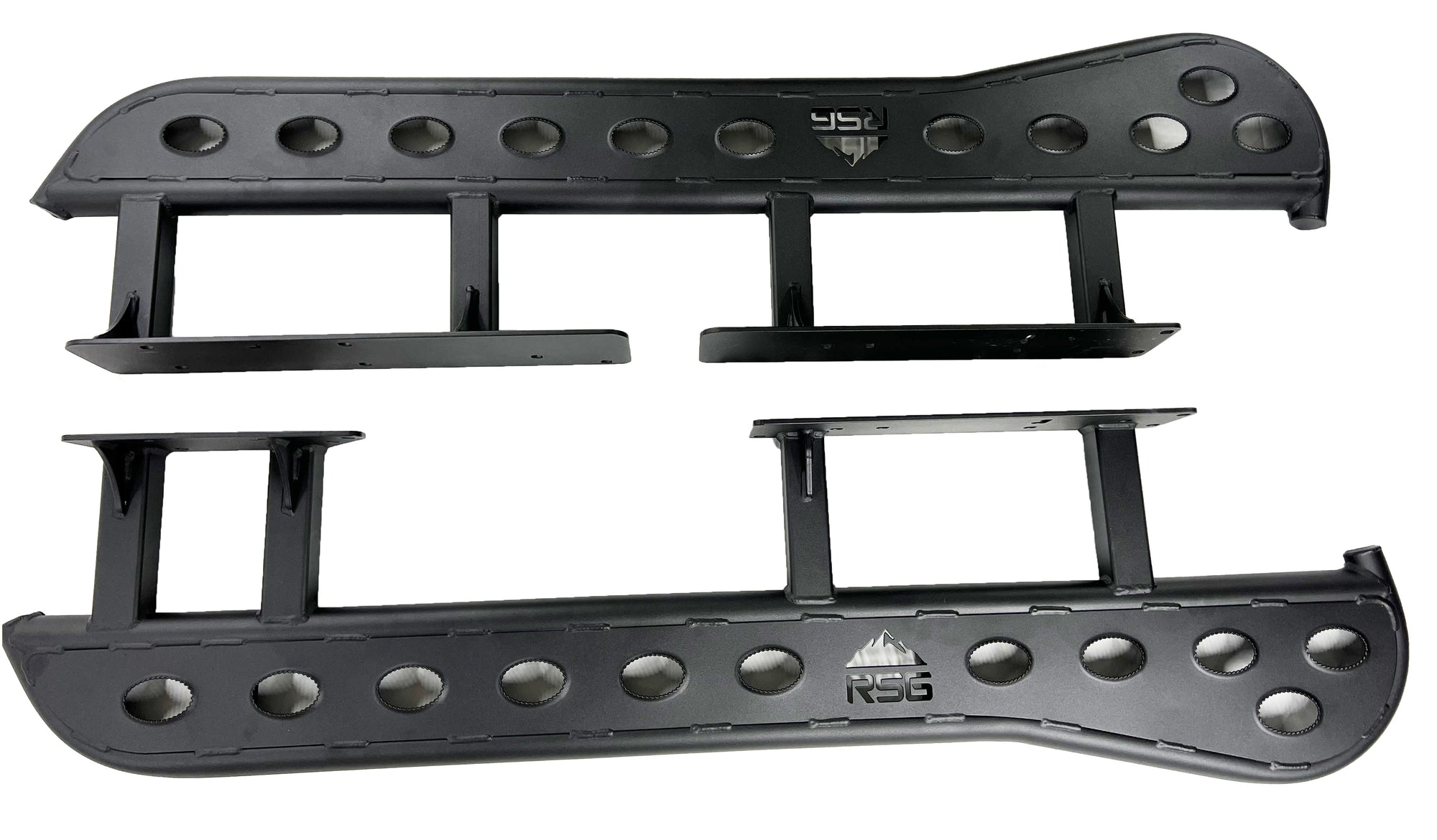 2010 - 2024 Toyota 4Runner Flat Sliders With Grip Top Plate POWDER COATED (ORIGINAL TOP PLATE)
