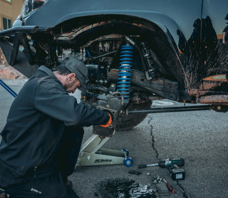RSG employee working on a Toyota 4runner