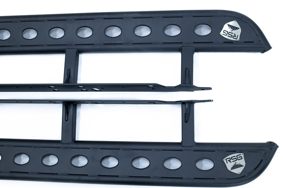 2005 - 2015 Toyota Tacoma Angled Sliders With Top Plate **No Kick Out** - RSG METALWORKS